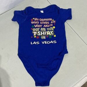 Grandpa Las Vegas Kids Blue Onesie Sz 24M